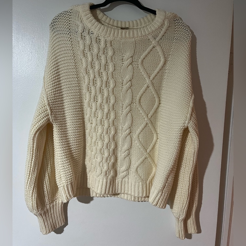 Free people dream cable sweater in cream